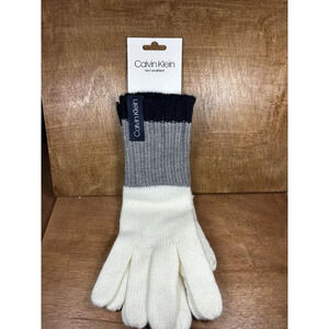 CALVIN KLEIN Women’s Touchscreen Fine Knit Gloves Finger Slit NWT